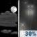Monday Night: Partly Cloudy then Chance Light Rain
