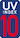 uv 9.7index rounded